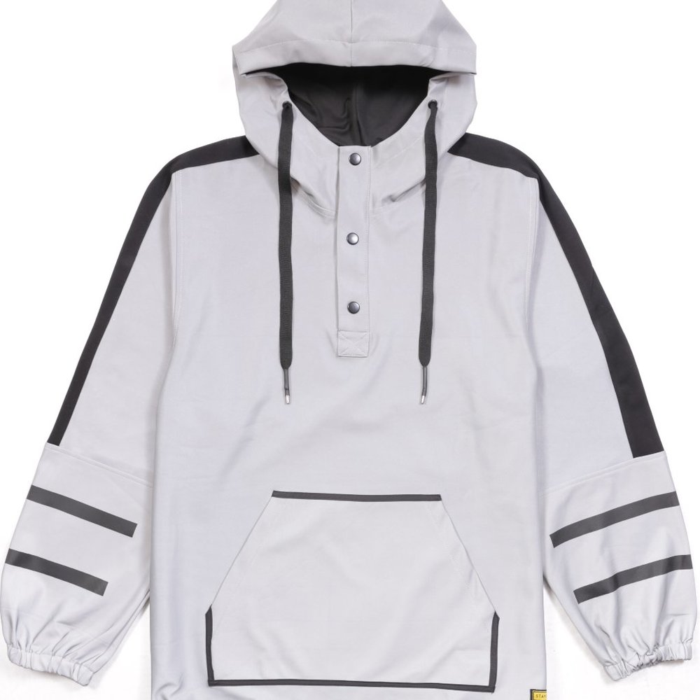 Men's Reflective Worldwide Hoodie Button - Reflective Silver (XS , S , M)